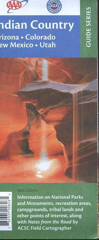 Map of Indian Country / Arizona - Colorado - New Mexico - Utah / Huge Foldout / Explore! Series [Collectible - Very Good] - Wide World Maps & MORE! - Map - AAA - Wide World Maps & MORE!