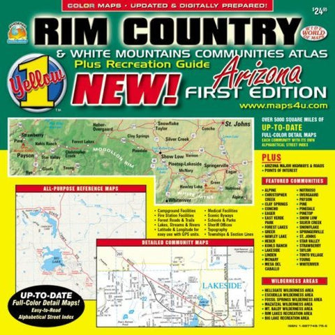 Rim Country & White Mountain Communities Atlas (Yellow 1 Series of Maps and Atlases) - Wide World Maps & MORE! - Book - Wide World Maps & MORE! - Wide World Maps & MORE!