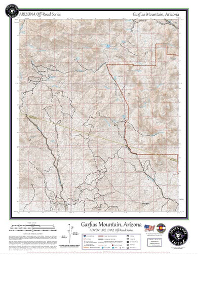 Garfais Mountain, Arizona / Off-Road Series - Wide World Maps & MORE!