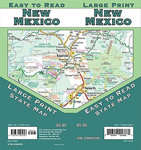 New Mexico Large Print, New Mexico State Map - Wide World Maps & MORE!
