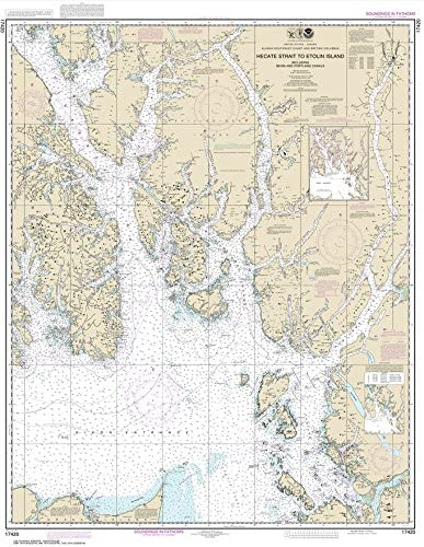 Paradise Cay Publications NOAA Chart 17420: Hecate Strait to Etolin Island: Including Behm and Portland Canals 33.7 x 43.6 (Traditional Paper) - Wide World Maps & MORE! - Sports - Paradise Cay Publications - Wide World Maps & MORE!
