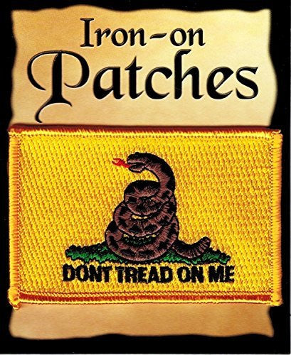 Gadsden Flag: An Embroidered Iron-On Patch (Two-Pack) - Wide World Maps & MORE! - Art and Craft Supply - Flag It - Wide World Maps & MORE!