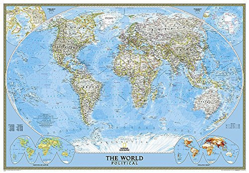 World Classic [Enlarged and Tubed] (National Geographic Reference Map) - Wide World Maps & MORE! - Map - National Geographic Maps - Wide World Maps & MORE!