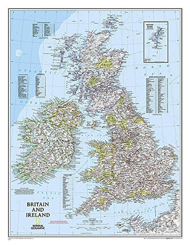 Britain and Ireland Classic [Laminated] (National Geographic Reference Map) - Wide World Maps & MORE! - Map - National Geographic Maps - Wide World Maps & MORE!