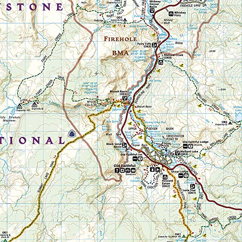 Old Faithful: Yellowstone National Park SW (Trails Illustrated Map, 302) - Wide World Maps & MORE!
