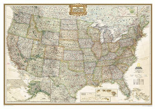 2011 United States Executive Wall Map - Laminated - Wide World Maps & MORE! - Map - National Geographic Maps - Wide World Maps & MORE!