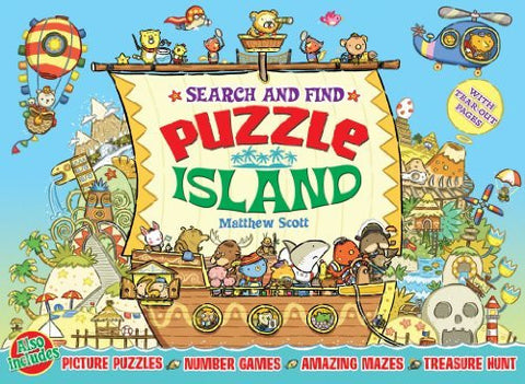 Search & Find Puzzle Island: Picture Puzzles, Number Games, Amazing Mazes, Treasure Hunt - Wide World Maps & MORE! - Book - Brand: Arcturus Publishing Limited - Wide World Maps & MORE!