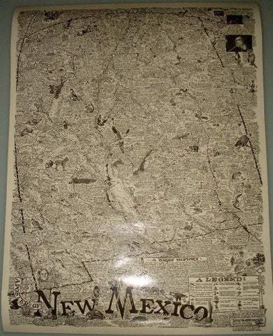 A Poster of New Mexico Gloss Laminated - Wide World Maps & MORE! - Map - Wide World Maps & MORE! - Wide World Maps & MORE!