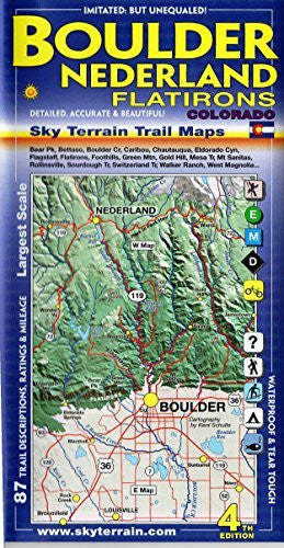 Boulder Nederland Trail Map 4th Edition - Wide World Maps & MORE! - Book - Sky Terrain - Wide World Maps & MORE!