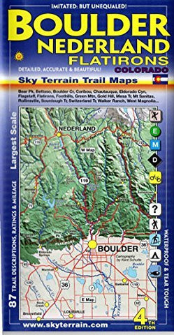 Boulder Nederland Trail Map 4th Edition - Wide World Maps & MORE! - Book - Sky Terrain - Wide World Maps & MORE!