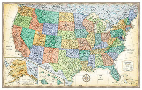 Rand McNally Classic United States Wall Map - Wide World Maps & MORE! - Map - Rand McNally & Company - Wide World Maps & MORE!