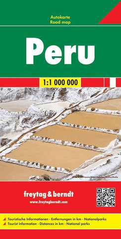 Peru Road Map 1:1,000,000 FB- 2012 (English, Spanish, French, Italian and German Edition) Freytag Berndt - Wide World Maps & MORE!
