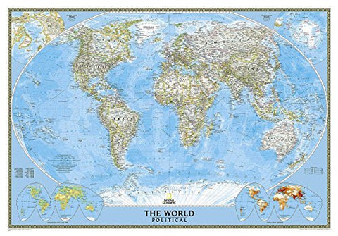 World Classic Political Standard Wall Map (Satin Lamination) - Wide World Maps & MORE! - Map - National Geographic - Wide World Maps & MORE!