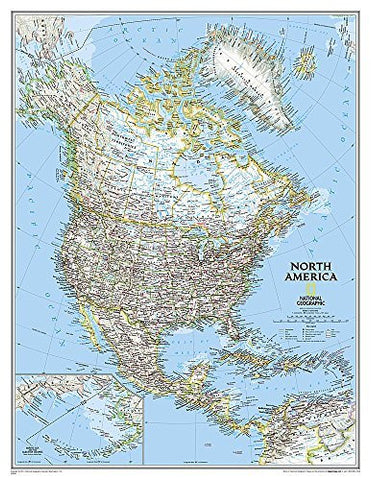 North America Classic [Enlarged and Tubed] (National Geographic Reference Map) - Wide World Maps & MORE! - Book - National Geographic - Wide World Maps & MORE!