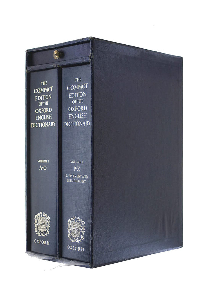 The Compact Edition of the Oxford English Dictionary. 2 volume set with case and magnifying glass [Hardcover] Oxford University Press - Wide World Maps & MORE!
