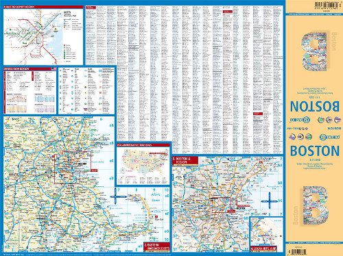 Laminated Boston Map by Borch (English, Spanish, French, Italian and German Edition) - Wide World Maps & MORE! - Book - Borch - Wide World Maps & MORE!
