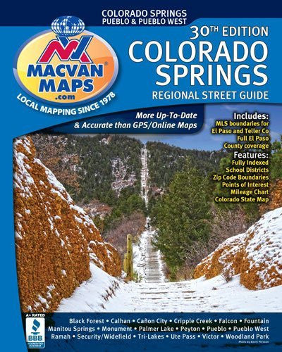 Colorado Springs Regional Street Guide 30th Edition - Wide World Maps & MORE! - Book - Wide World Maps & MORE! - Wide World Maps & MORE!