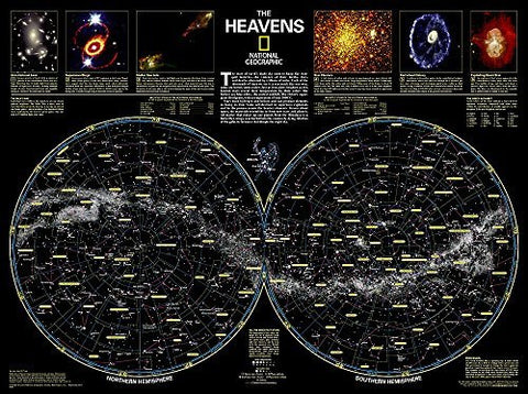 The Heavens [Tubed] (National Geographic Reference Map) - Wide World Maps & MORE! - Book - Wide World Maps & MORE! - Wide World Maps & MORE!