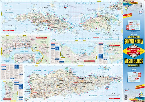 Virgin Islands, US & British (English and German Edition) - Wide World Maps & MORE! - Map - Berndtson Maps - Wide World Maps & MORE!