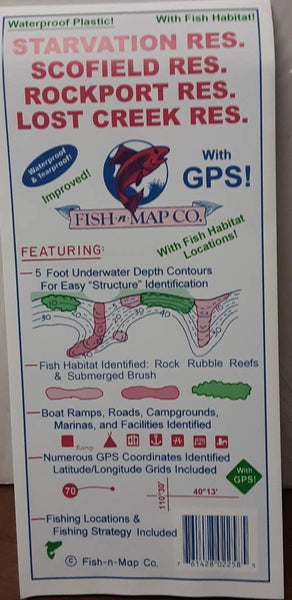 Fish-N-Map 2258 Starvation Res/rockport Lake/ - Wide World Maps & MORE! - Automotive Parts and Accessories - Fish-N-Map - Wide World Maps & MORE!