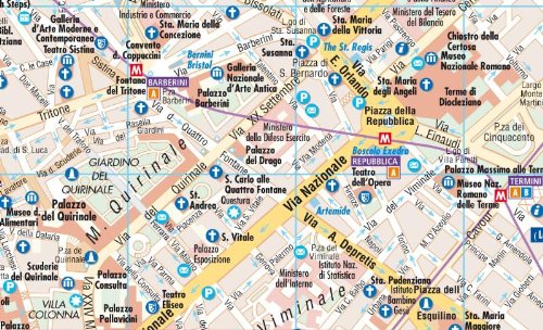 Laminated Rome City Streets Map by Borch (English, Spanish, French, Italian and German Edition) - Wide World Maps & MORE! - Map - Borch - Wide World Maps & MORE!