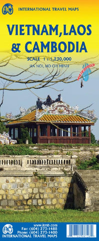 Vietnam/Laos & Cambodia Travel Reference Map 1:1,230,000 [Map] ITMB Publishing LTD - Wide World Maps & MORE!