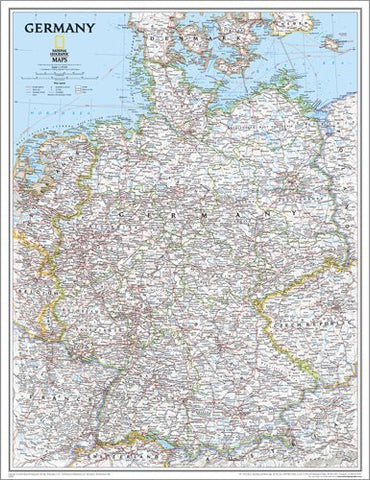 Germany Classic Wall Map Map Type: Laminated (24" x 30") - Wide World Maps & MORE!
