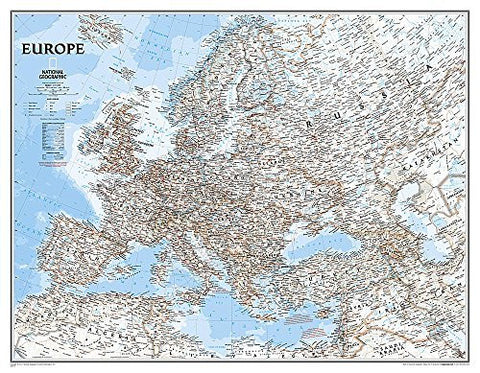 Europe Political Wall Map (enlarged & tubed) - Wide World Maps & MORE! - Book - National Geographic Maps - Wide World Maps & MORE!