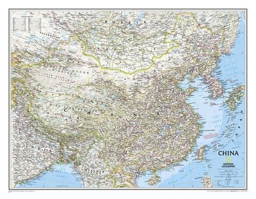 China Classic [Ready-to-Hang] (National Geographic Reference Map) - Wide World Maps & MORE!