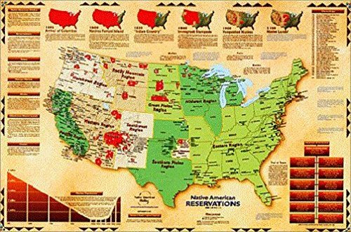 Native American Reservations Gloss Laminated - Wide World Maps & MORE! - Book - Wide World Maps & MORE! - Wide World Maps & MORE!