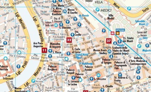 Laminated Rome City Streets Map by Borch (English, Spanish, French, Italian and German Edition) - Wide World Maps & MORE! - Map - Borch - Wide World Maps & MORE!