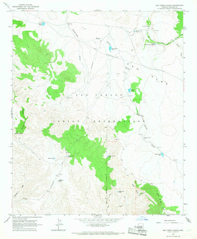 ASH CREEK RANCH, Arizona (7.5'×7.5' Topographic Quadrangle) - Wide World Maps & MORE! - Map - Wide World Maps & MORE! - Wide World Maps & MORE!