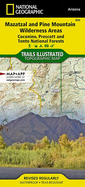 Mazatzal and Pine Mountain Wilderness Areas [Coconino, Prescott, and Tonto National Forests] (National Geographic Trails Illustrated Map 850) - Wide World Maps & MORE! - Map - National Geographic Maps - Wide World Maps & MORE!