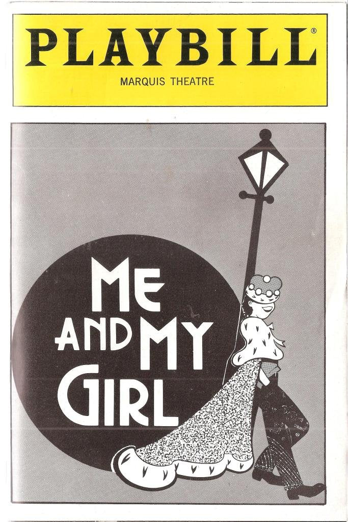 PlayBill Me and My Girl Marquis Theatre October 1989 Volume 89 No. 10 (The National Theatre Magazine) - Wide World Maps & MORE! - Book - Wide World Maps & MORE! - Wide World Maps & MORE!