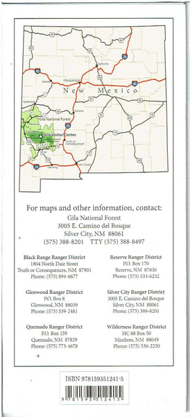 Day Hikes & Rides Near the Gila Visitor Center, Wilderness Ranger District, Gila National Forest, New Mexico [Paper/Non-Laminated] - Wide World Maps & MORE! - Map - United States Department of Agriculture - Wide World Maps & MORE!