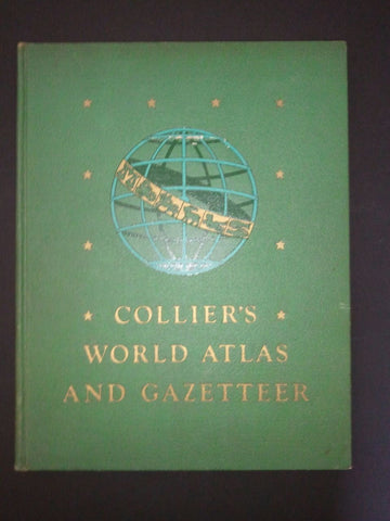 Collier's World Atlas and Gazetteer 1945 Hardcover Vintage Map Book Wwii Era [Unknown Binding] unknown author - Wide World Maps & MORE!