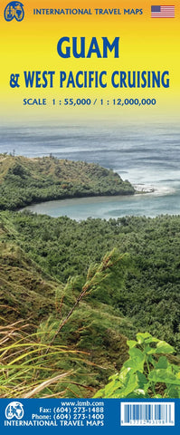 Guam & West Pacific Cruising Travel Reference Map 1:55K/1:12M [Map] ITMB Publishing LTD - Wide World Maps & MORE!