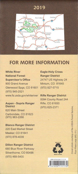 White River National Forest, Colorado - Wide World Maps & MORE! - Map - United States Department of Agriculture - Wide World Maps & MORE!