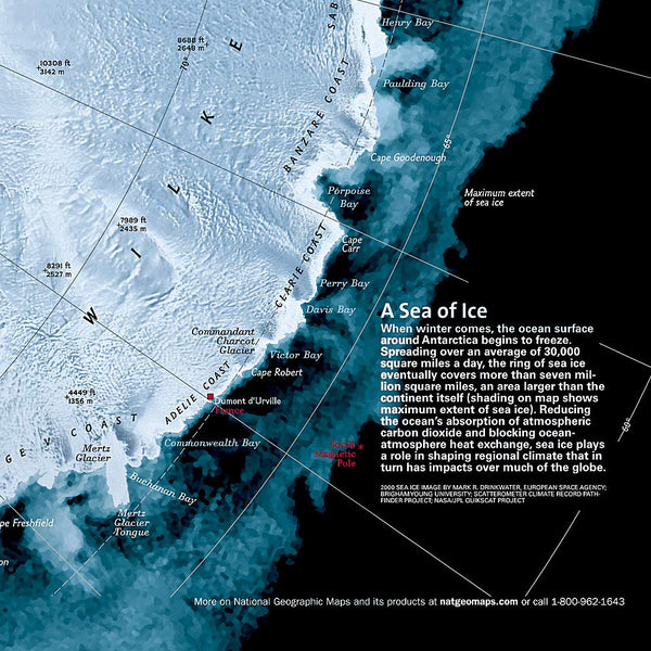 Antarctica Satellite [Tubed] (National Geographic Reference Map) - Wide World Maps & MORE!