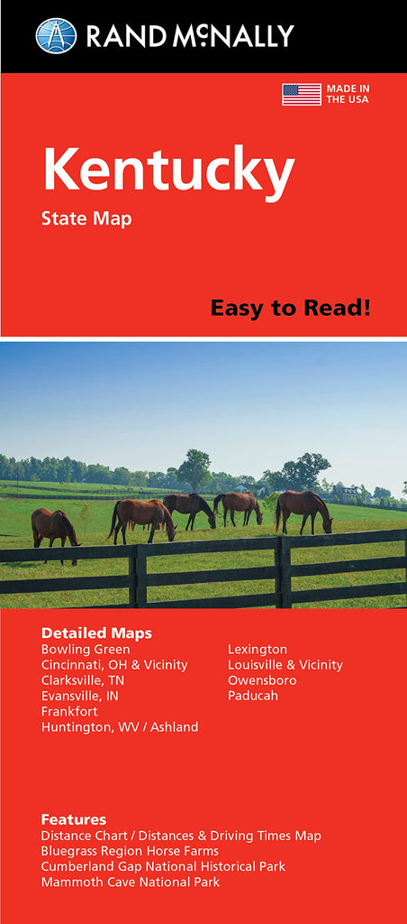 2022 Easy To Read! Folded Map: Kentucky State Map - Wide World Maps & MORE!