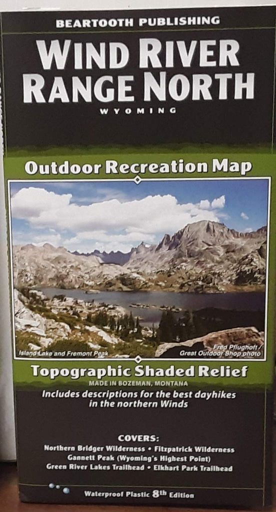Wind River Range North Outdoor Recreation Map - Topographic Shaded Relief 8th Edition - Wide World Maps & MORE!
