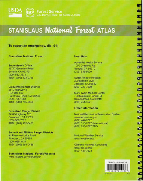 Stanislaus National Forest Atlas (7?' Quadrangle Topographic Maps) [Spiral-bound] National Forest Service - Wide World Maps & MORE!