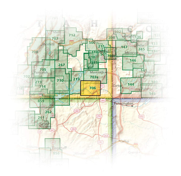 Grand Gulch, Cedar Mesa Plateau [BLM - Monticello Field Office] (National Geographic Trails Illustrated Map, 706) - Wide World Maps & MORE!