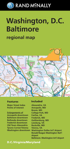Rand McNally Folded Map: Washington, D.C. & Baltimore (Regional Map) - Wide World Maps & MORE! - Map - Rand McNally - Wide World Maps & MORE!