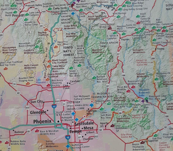 Arizona Recreation and Historical Sites Map - Laminated - Wide World Maps & MORE! - Book - Wide World Maps & MORE! - Wide World Maps & MORE!