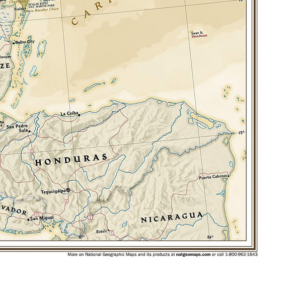 Mexico Executive Wall Map (34.5 × 22.75 inches) (National Geographic Reference Map) - Wide World Maps & MORE! - Map - National Geographic Maps - Wide World Maps & MORE!