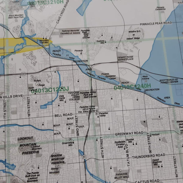 Metropolitan Phoenix Hazards and Warnings Gloss Laminated Wall Map - Wide World Maps & MORE! - Map - Wide World Maps & MORE! - Wide World Maps & MORE!