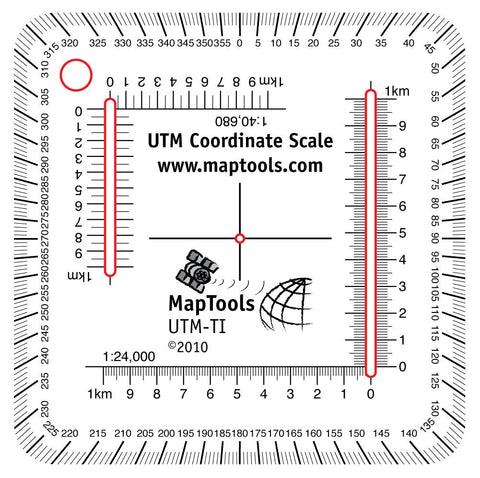 UTM Ruler For trails illustrated Maps - Wide World Maps & MORE! - Office Product - MapTools - Wide World Maps & MORE!