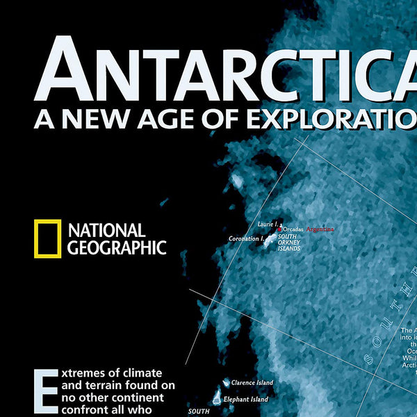 Antarctica Satellite [Tubed] (National Geographic Reference Map) - Wide World Maps & MORE!