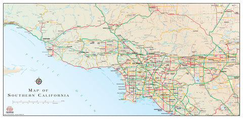 Map of Southern California, Paper/Non-Laminated - Wide World Maps & MORE! - Map - Wide World Maps & MORE! - Wide World Maps & MORE!